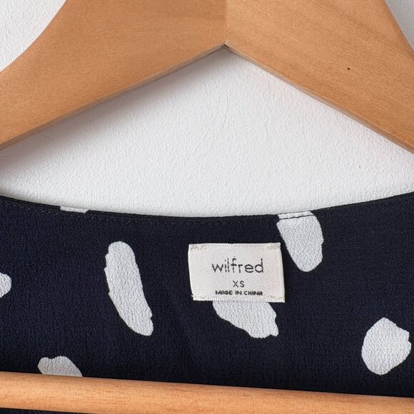 Aritzia Wilfred Capulet Button Front Bustier Mini Dress Navy White Size XS - Picture 7 of 8